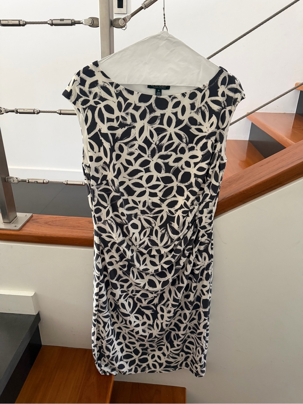 Ralph Lauren Smoke & White Printed Sheath Dress